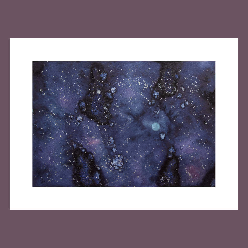 Kunstdruck Blauer Stern