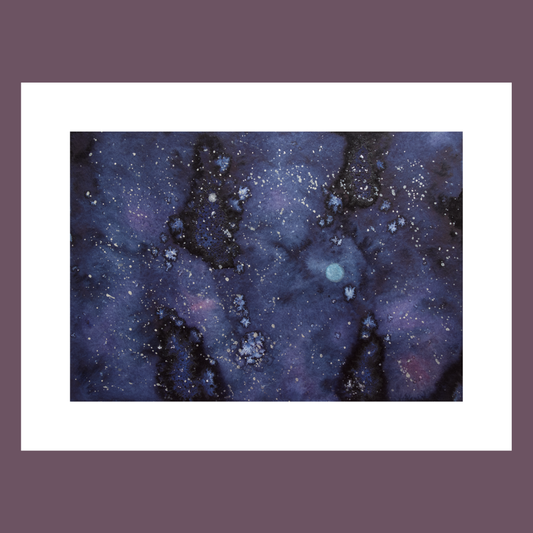 Kunstdruck Blauer Stern